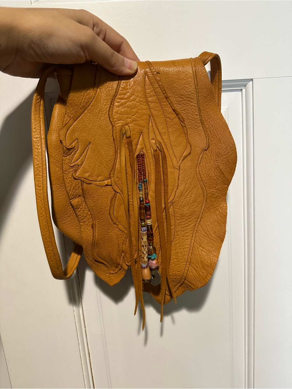 Vintage Native Buckskin Purse, Boho, Tribal, Hippie, Free People